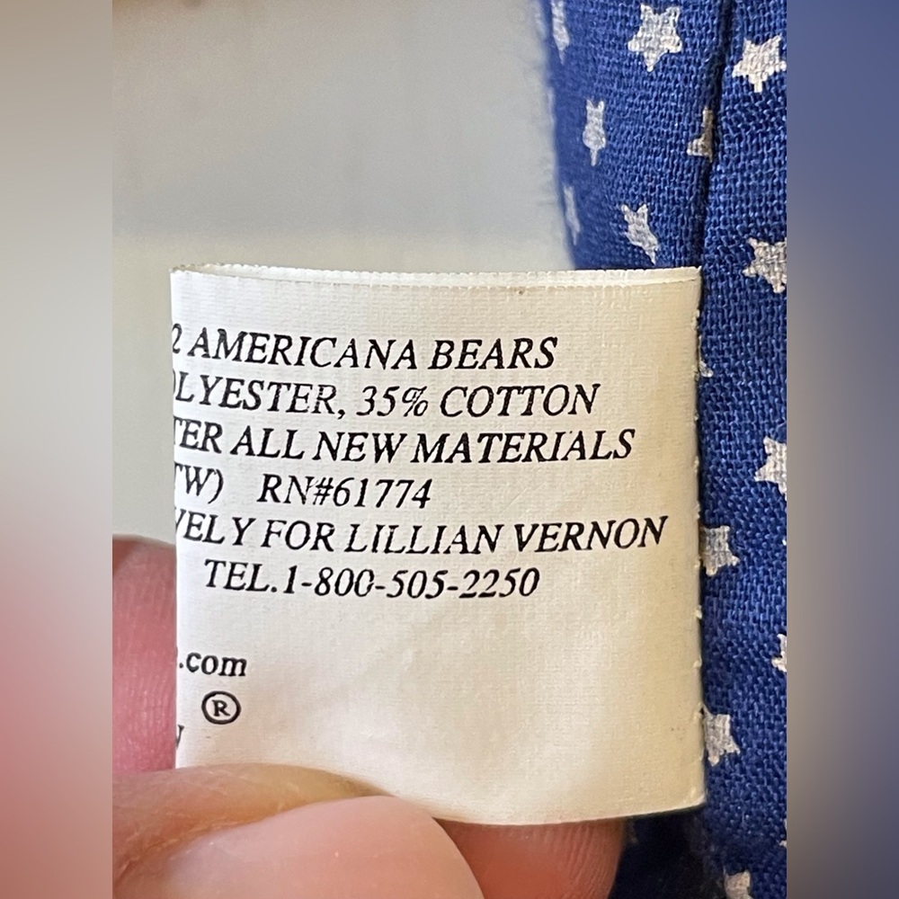 Lillian‎ Vernon Vintage Collection 4th of July Patriotic Bears God Bless America - Picture 7 of 9